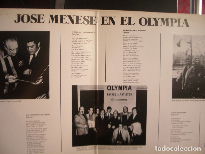 Discos de vinilo: JOSE MENESE- EN EL OLYMPIA. LP. - Foto 3