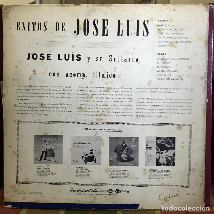 Discos de vinilo: LP argentino de José Luis y su guitarra año 1960 - Foto 2 - 167482648