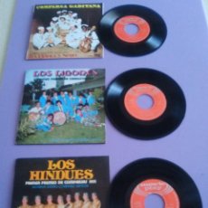 Discos de vinilo: LOTE EPS COMPARSAS.LOS HINDUES (1º PREMIO COMPARSAS 1971)/LOS LIGONES/LOS BLANCO Y NEGRO.. Lote 167571020
