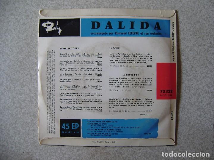 Discos de vinilo: DALIDA.LES ENFANTS DU PIREE + 3 - Foto 2
