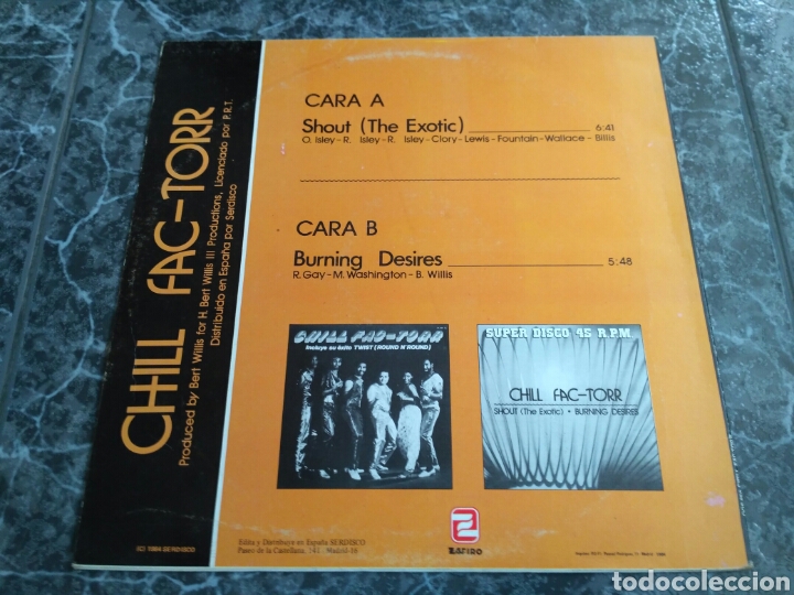 Discos de vinilo: Chill Fac-Torr - Shout (The Exotic) - Foto 2