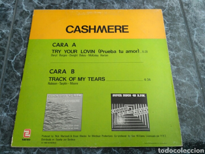 Discos de vinilo: Cashmere - Try Your Lovin - Foto 2