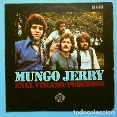 Discos de vinilo: * MUNGO JERRY (SINGLE 1971) EN VERANO - IN THE SUMMERTIME