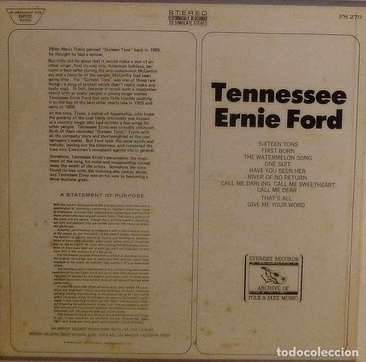 Discos de vinilo: TENNESSEE ERNIE FORD (U.S.A. 1973) - Foto 2