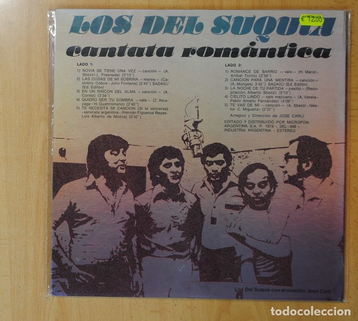 Discos de vinilo: LOS DE SUQUIA - CANTATA ROMANTICA - LP - Foto 2