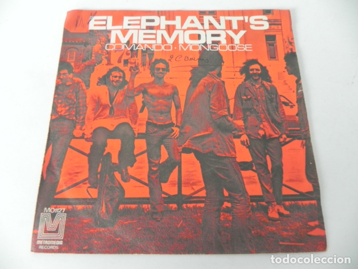 Discos de vinilo: SINGLE ELEPHANTS MEMORY (COMANDO / MONGOOSE) METROMEDIA RECORDS-1971 - Foto 1