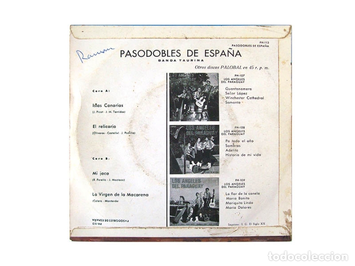 Discos de vinilo: PASODOBLES &ndash; BANDA TAURINA - Foto 2