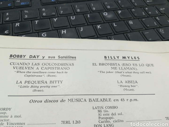 Discos de vinilo: Bobby day / Billy day ep Espa&ntilde;a 1958 - Foto 3