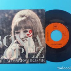 Discos de vinilo: SINGLE VINILO DE SONIA LOPEZ, A QUE NO SABES Y DEJAME, CBS 7141 1971, MUY RARO.. Lote 167977900