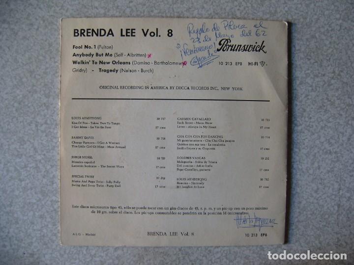 Discos de vinilo: BRENDA LEE.FOOL No 1 + 3 - Foto 2