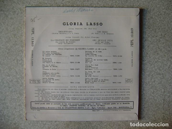 Discos de vinilo: GLORIA LASSO.DESAFINADO + 3...EX - Foto 2
