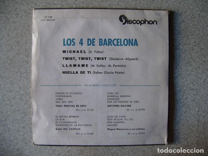 Discos de vinilo: LOS 4 DE BARCELONA.MICHAEL + 3 - Foto 2