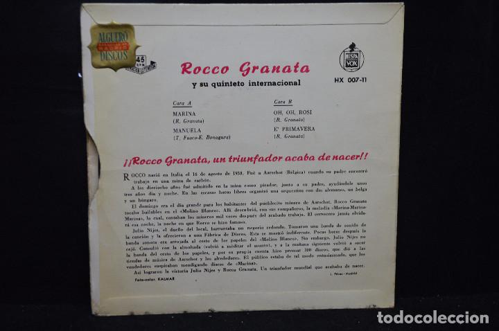 Discos de vinilo: ROCCO GRANATA - MARINA + 3 - EP - Foto 2