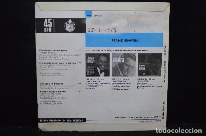 Discos de vinilo: SINATRA - OLVIDEMOS EL MA&Ntilde;ANA + 3 - EP - Foto 2