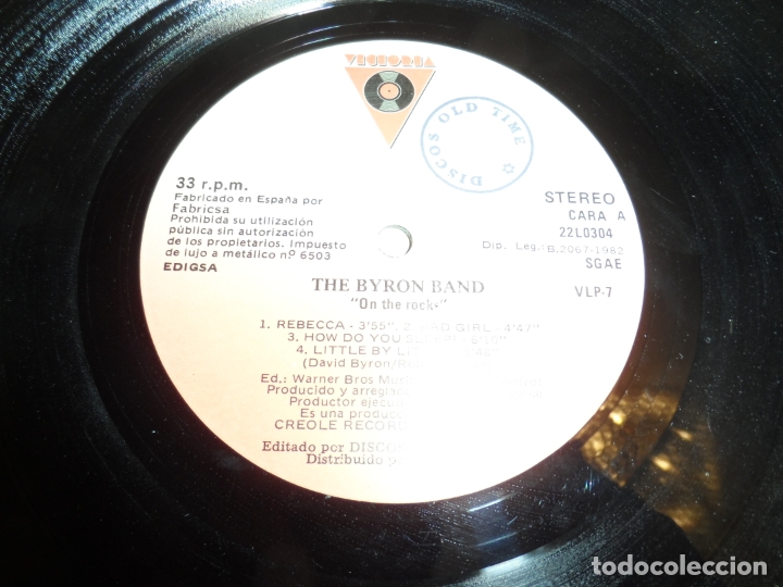 Discos de vinilo: THE BYRON BAND - ON THE ROCKS - Foto 3
