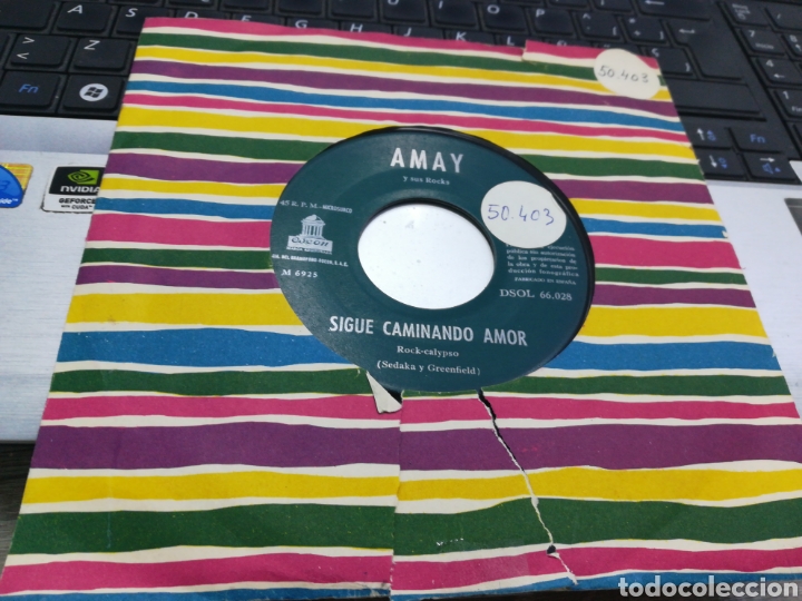 Disques de vinyle: Amay single sigue caminando amor / tu cabeza en mi hombro espa&ntilde;a 1961 rareza