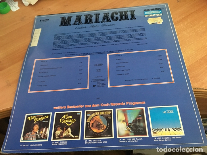 Discos de vinilo: ANDRE BLUMAUER (MARIACHI) LP GERMANY (B-5) - Foto 3