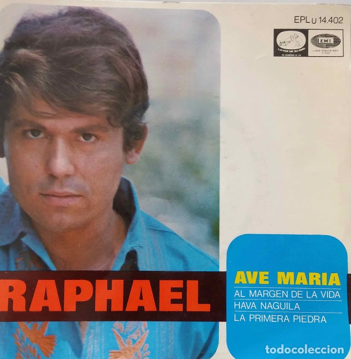 Discos de vinilo: RAPHAEL, AVE MAR&Iacute;A. EP ORIGINAL ESPA&Ntilde;A - Foto 1