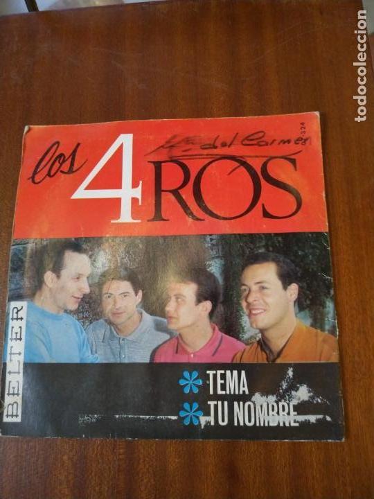 Discos de vinilo: DISCO  VINILO LOS 4 ROS  - TEMA  TU NOMBRE DE 1966 - Foto 1