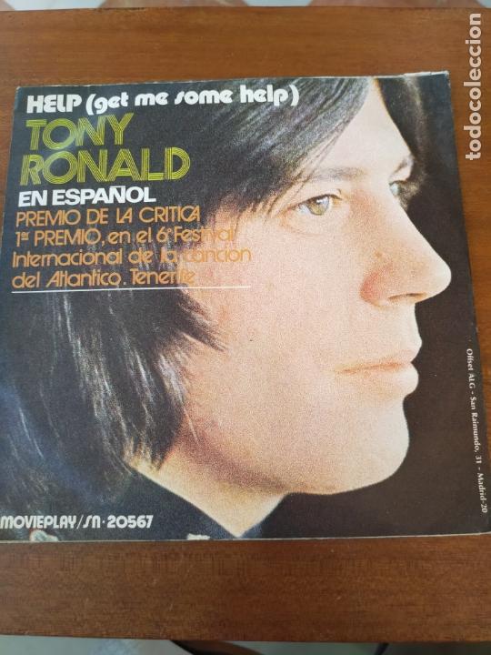 Discos de vinilo: DISCO VINILO DE TONY RONALD - HELP ( get me some help) - Foto 1
