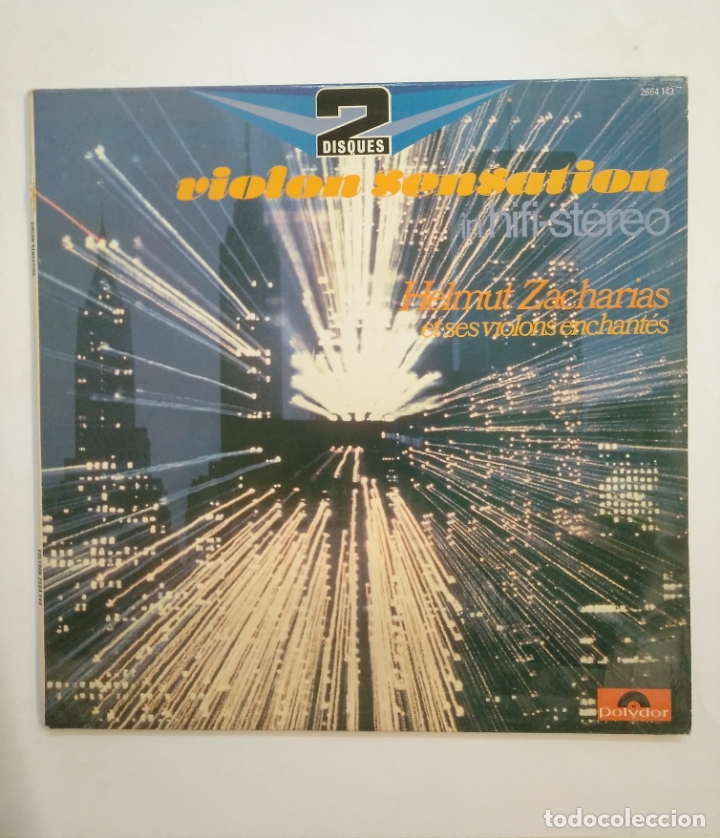 Discos de vinilo: VIOLIN SENSATION. IN HIFI STEREO. HELMUT ZACHARIAS ET SES VIOLONS ENCHANTES. DOBLE LP. TDKDA55