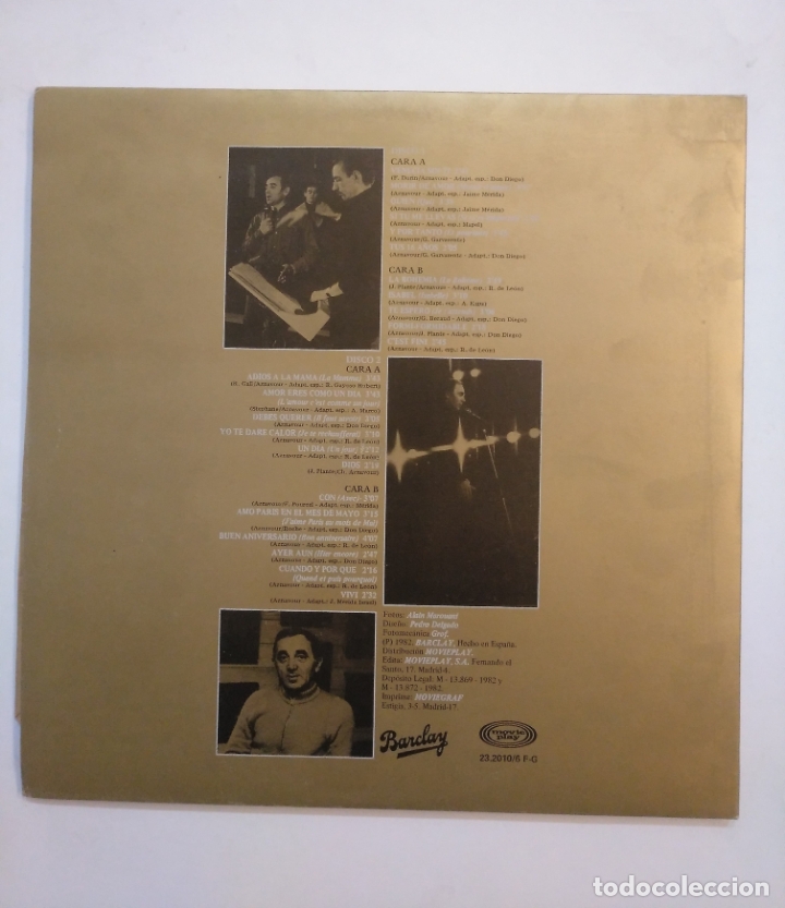 Discos de vinilo: CHARLES AZNAVOUR - ORO - . DOBLE LP. TDKDA55 - Foto 2