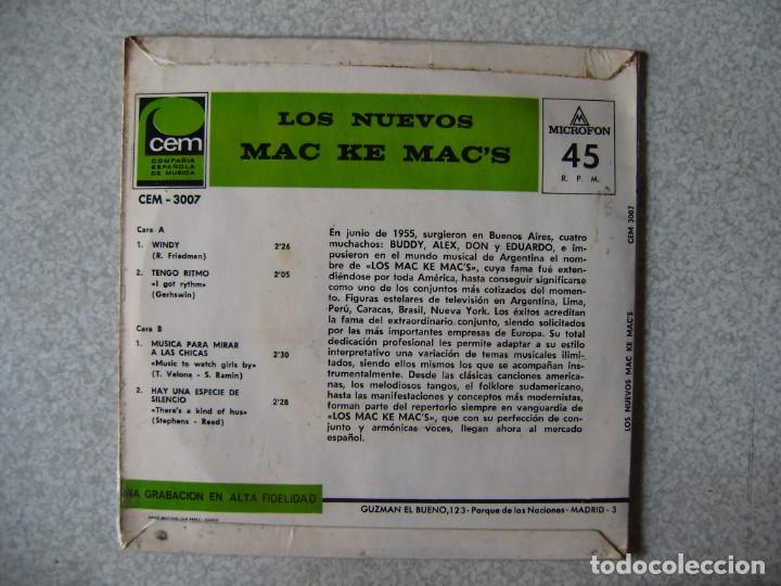 Discos de vinilo: MAC KE MAC&acute;S.WINDY + 3....EX...PROMO - Foto 2