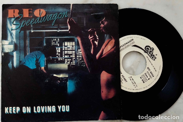 Discos de vinilo: REO SPEEDWAGON, KEEP ON LOVING YOU. SINGLE ESPA&Ntilde;A PROMOCIONAL - Foto 1
