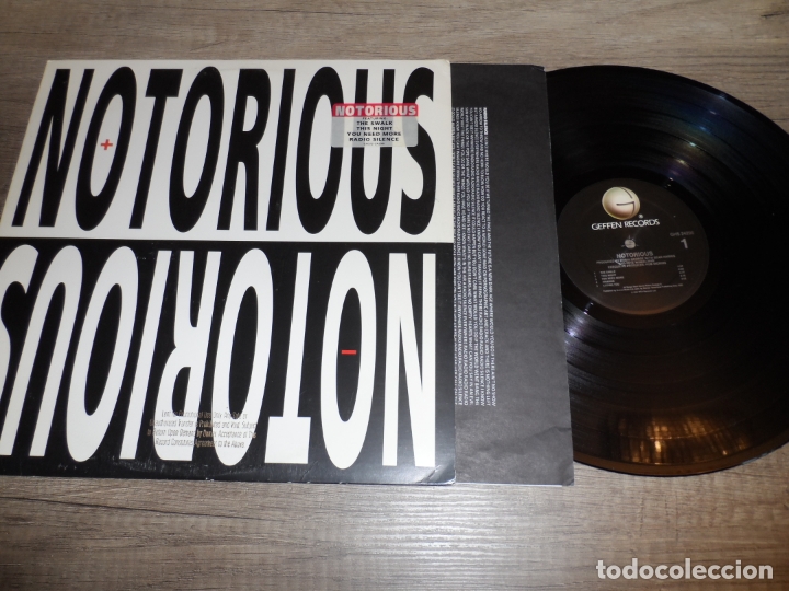 Discos de vinilo: NOTORIOUS - NOTORIOUS (USA 1990 PROMO) - Foto 1