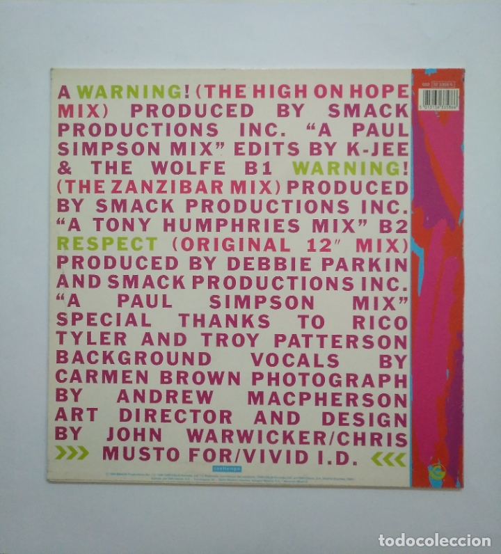 Discos de vinilo: ADEVA. WARNING! MAXI SINGLE. TDKDA56 - Foto 2
