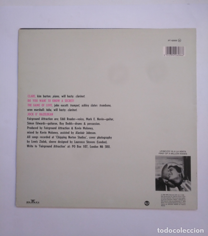 Discos de vinilo: FAIRGROUND ATTRACTION. - CLARE. MAXI SINGLE. TDKDA56 - Foto 2
