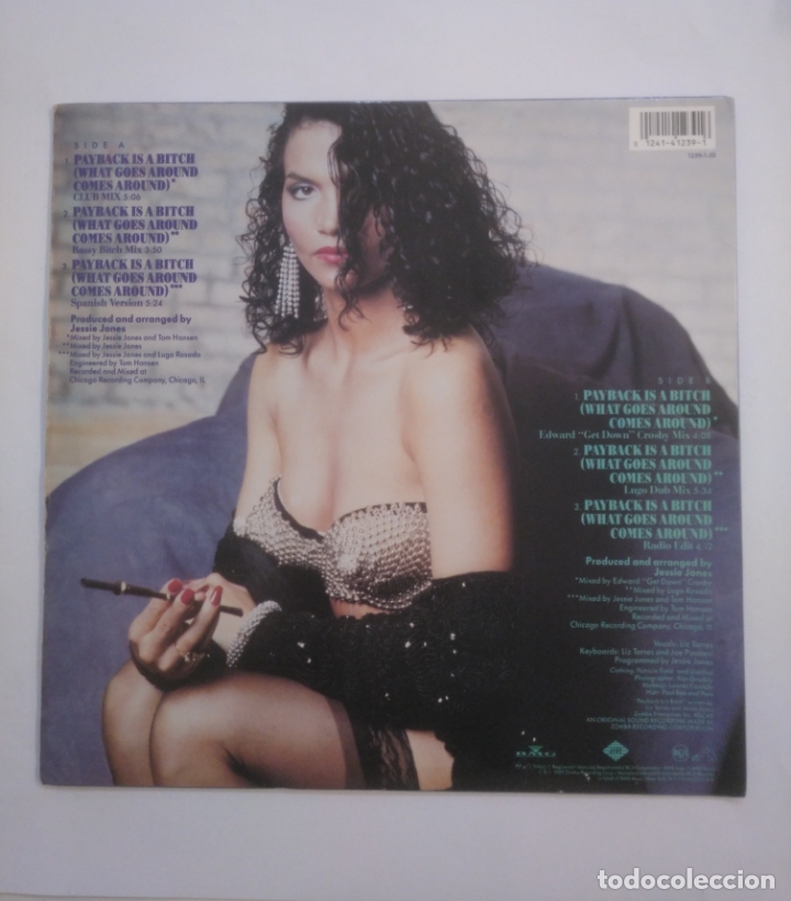 Discos de vinilo: LIZ TORRES - PAYBACK IS A BITCH. MAXI SINGLE. TDKDA56 - Foto 2