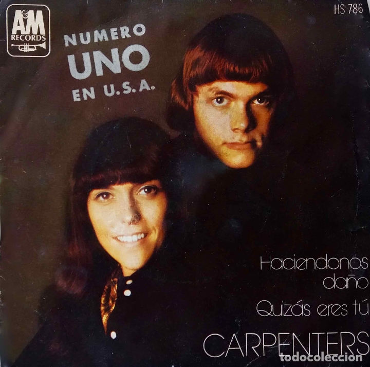 Discos de vinilo: CARPENTERS, HACI&Eacute;NDONOS DA&Ntilde;O. SINGLE ESPA&Ntilde;A - Foto 1