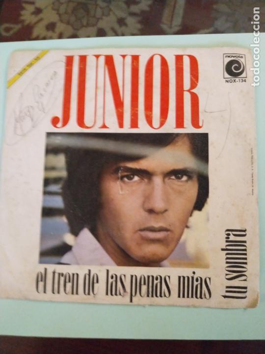 Dischi in vinile: DISCO VINILO  DE JUNIOR -  EL TREN DELAS PENAS MIAS, TU SOMBRA