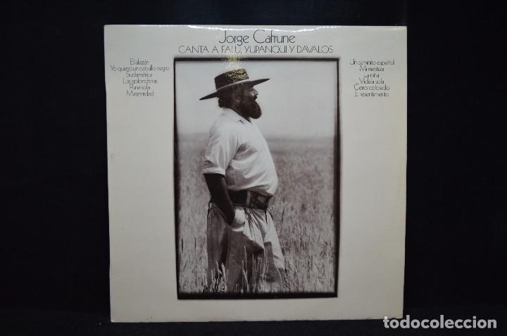 Vinyl records: JORGE CARRUNE - CANTA A FALU, YUPANQUI Y DAVALOS - LP