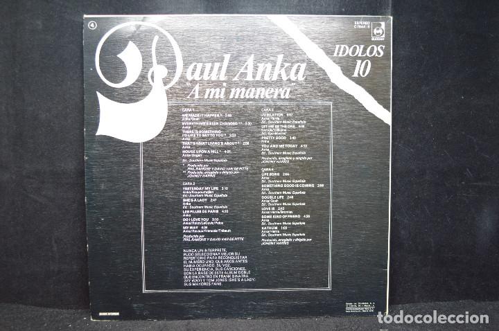 Discos de vinilo: PAUL ANKA - A MI MANERA - LP - Foto 2
