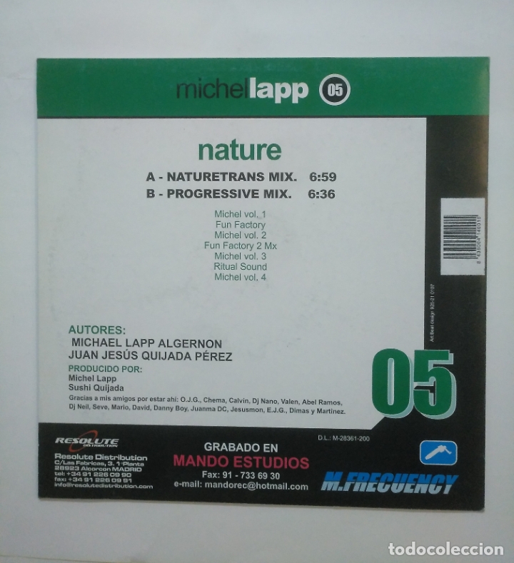 Discos de vinilo: MICHEL LAPP &lrm;&ndash; NATURE. MAXI SINGLE. TDKDA58 - Foto 2
