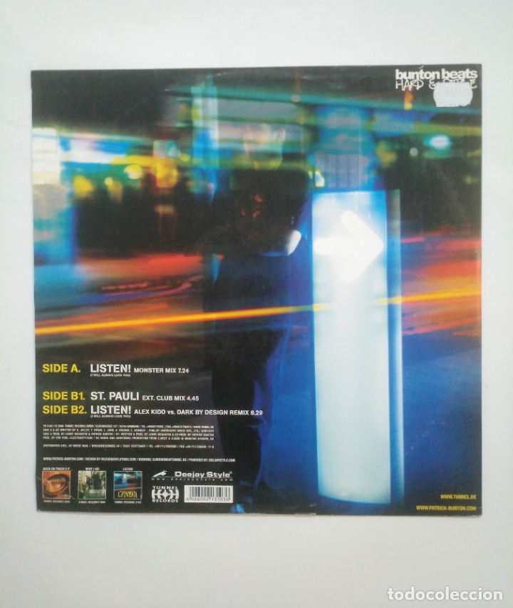 Discos de vinilo: LISTEN! PATRICK BUNTON. ST. PAULI. MAXI SINGLE. TDKDA58 - Foto 2