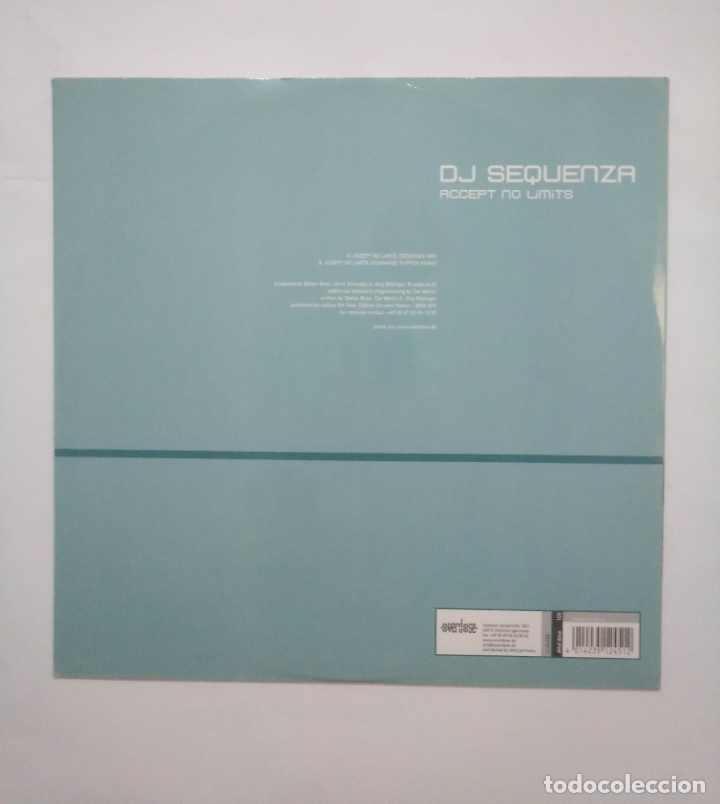 Discos de vinilo: DJ. SEQUENZA. ACCEPT NO LIMITS. MAXI-SINGLE. TDKDA58 - Foto 2