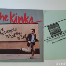 Discos de vinilo: THE KINKS- GIVE THE PEOPLE WHAT THEY WANT- SPAIN PROMO LP 1981+ DOSIER PROMO PRENSA- EXC. ESTADO.. Lote 169003220