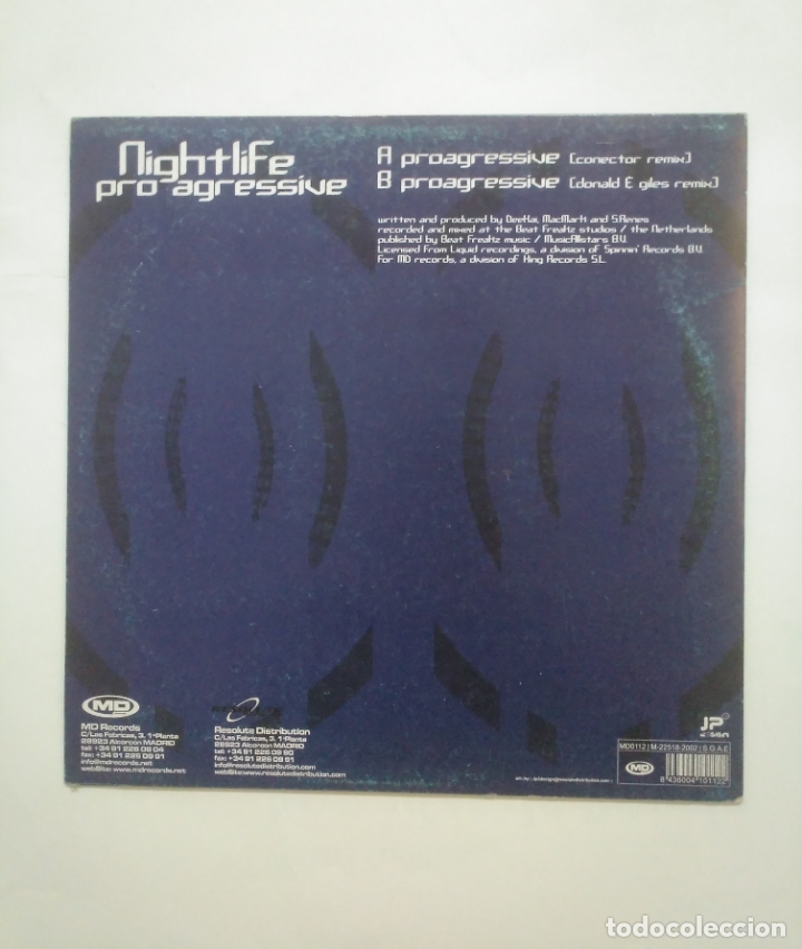 Discos de vinilo: NIGHLIFE. PROAGRESSIVE. MAXI-SINGLE. TDKDA58 - Foto 2