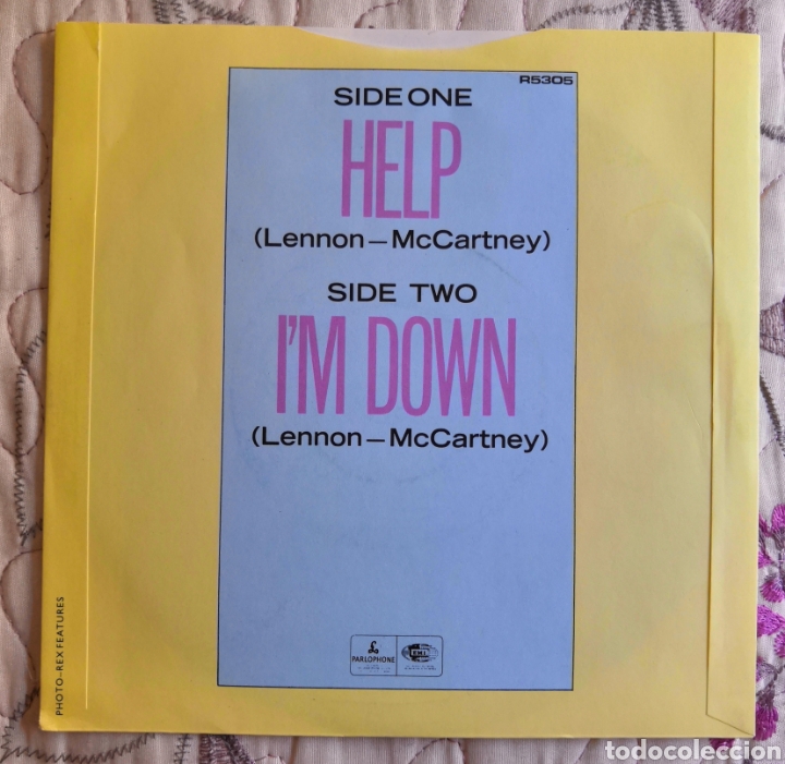 Discos de vinilo: SINGLE BEATLES HELP/IM DOWN 1965 - Foto 2