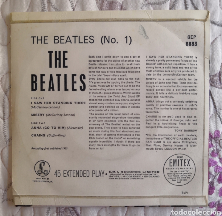 Discos de vinilo: SINGLE THE BEATLES N 1 - Foto 2