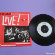 Discos de vinilo: GENIAL EP. THE JAM-LIVE - RECORDED LIVE AT WEMBLEY ARENA ,2 & 3 DECEMBER 1982. SELLO SNAPL 45.. Lote 169045040