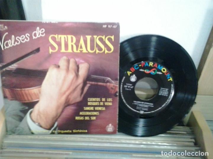 Discos de vinilo: LMV - Valses de Strauss. Hispavox 1962, ref. HP 97-47. EP - Foto 2