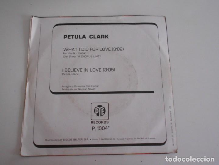 Discos de vinilo: PETULA CLARK-SINGLE WHAT I DID FOR LOVE - Foto 2