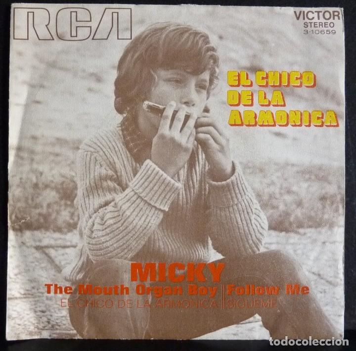 Discos de vinilo: MICKY // EL CHICO DE LA ARMONICA+1// 1971.SINGLE - Foto 1