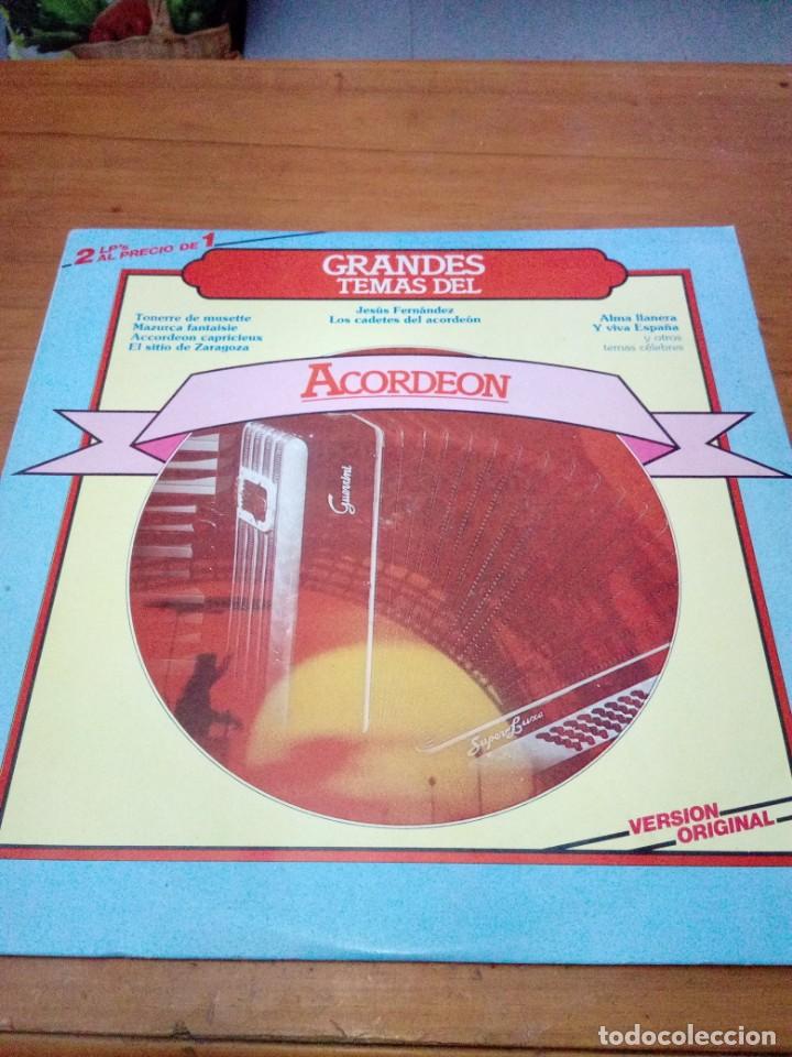 Discos de vinilo: GRANDES TEMAS DEL. ACORDEON. 2 DISCO. C5V - Foto 1