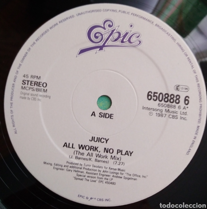 Discos de vinilo: Juicy - All work, no play - Foto 2