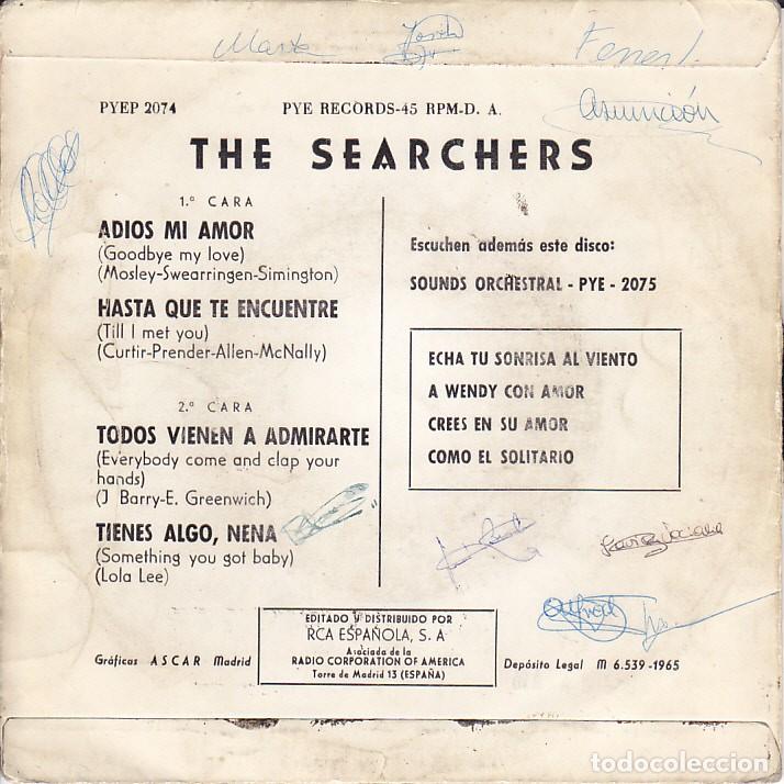 Discos de vinilo: EP THE SEARCHERS ADIOS MI AMOR - Foto 2